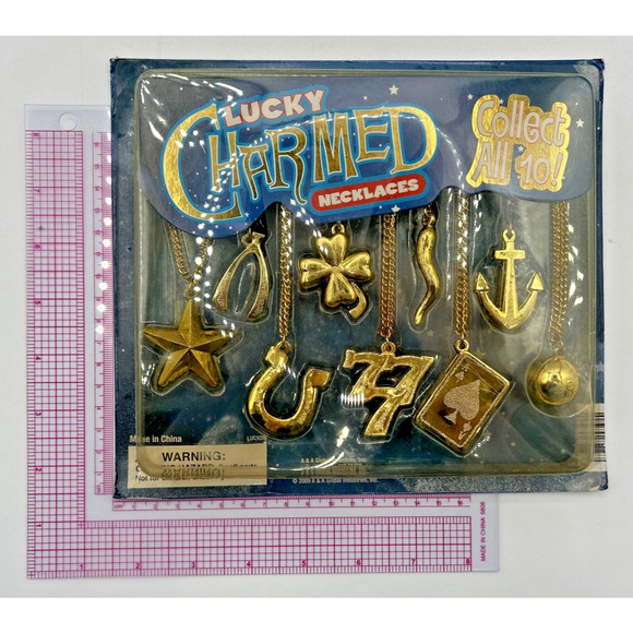Vintage Vending Display Board Lucky Charmed Necklaces 0112 - Picture 1 of 2